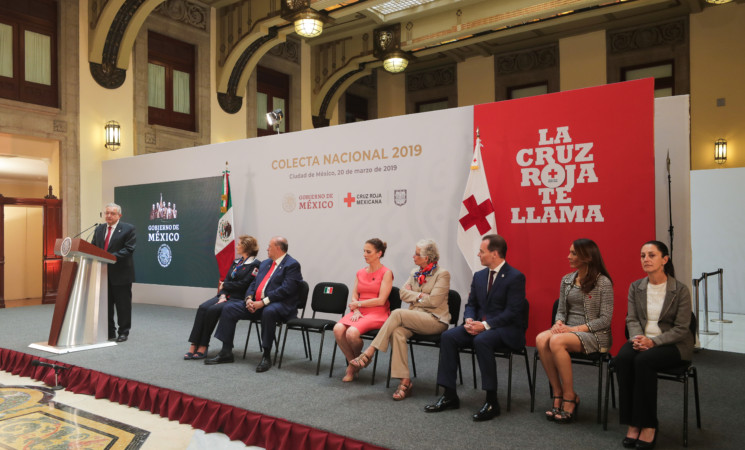 20.03.19 Versión estenográfica. Inicio de Colecta Nacional Cruz Roja Mexicana 2019, en Palacio Nacional