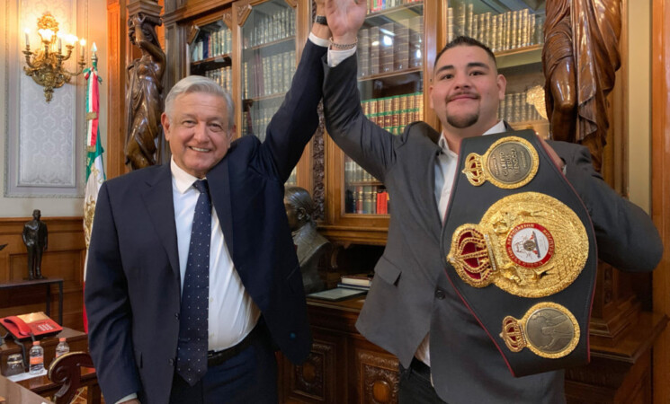 Presidente recibe al campeón mundial Andy Ruiz Jr.