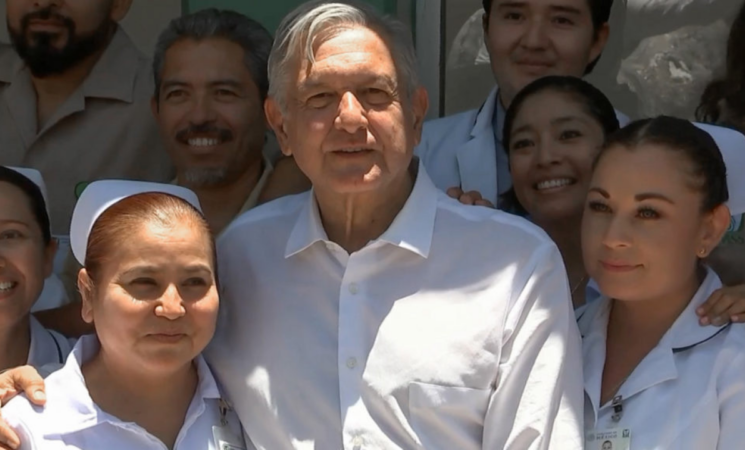 Presidente supervisa hospital rural IMSS Bienestar en Cerritos, SLP