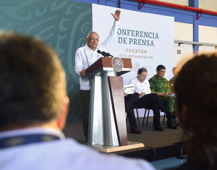 20.09.19. Versión estenográfica de la conferencia de prensa del presidente Andrés Manuel López Obrador desde Mérida, Yucatán