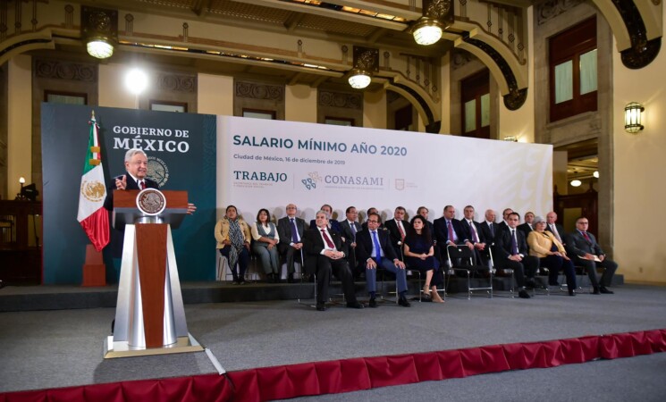 16.12.19 Versión estenográfica. Salario Mínimo 2020, desde Palacio Nacional