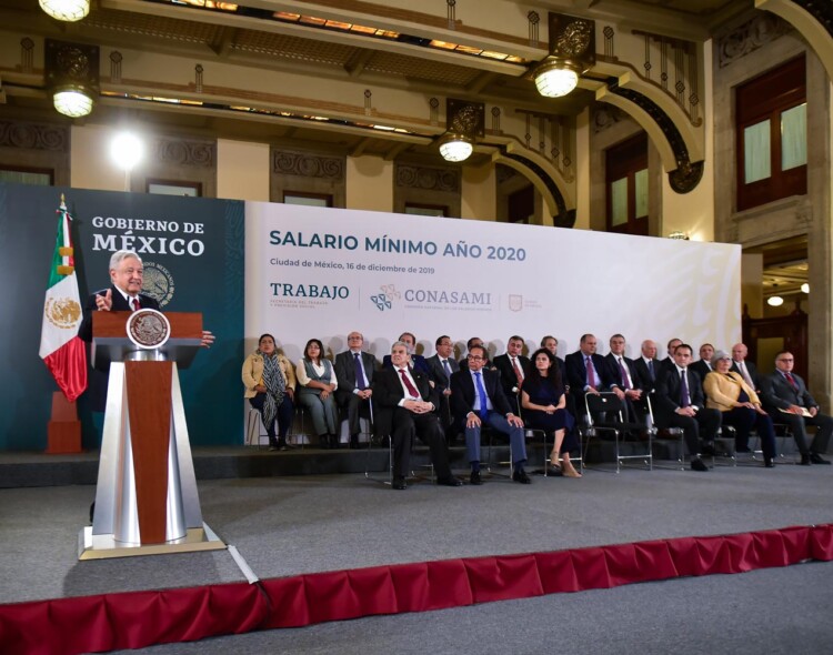 16.12.19 Versión estenográfica. Salario Mínimo 2020, desde Palacio Nacional