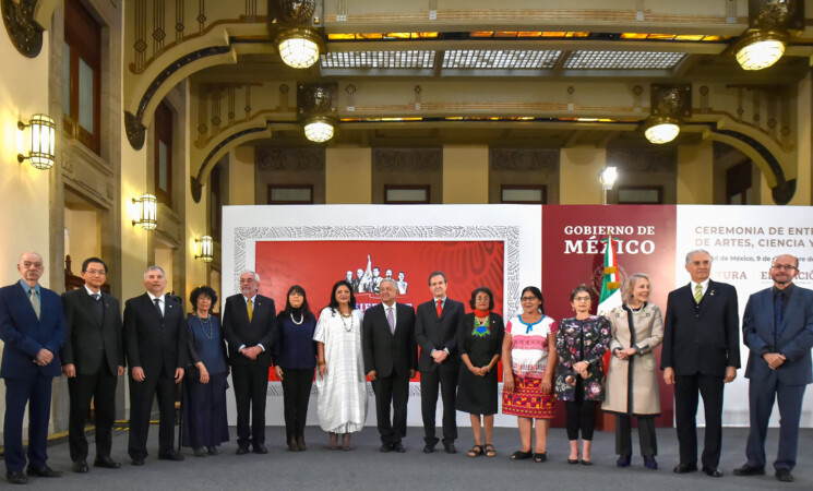 09.12.19 Versión estenográfica. Ceremonia de entrega de los Premios de Artes, Ciencia y Cultura, desde Palacio Nacional