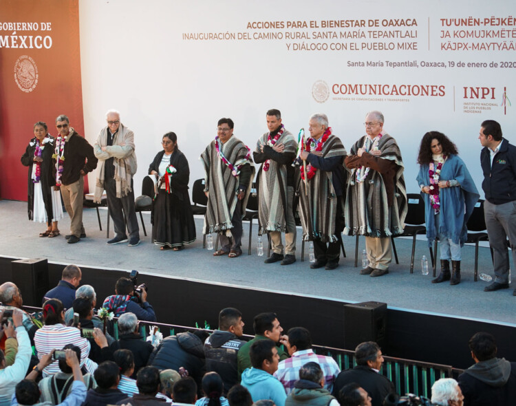 19.01.20 Versión estenográfica. Inauguración del camino rural Santa María Tepantlali y diálogo con el pueblo mixe, desde Oaxaca