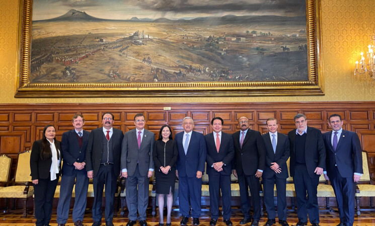 Presidente recibe en Palacio Nacional a representantes de la Cámara de Diputados