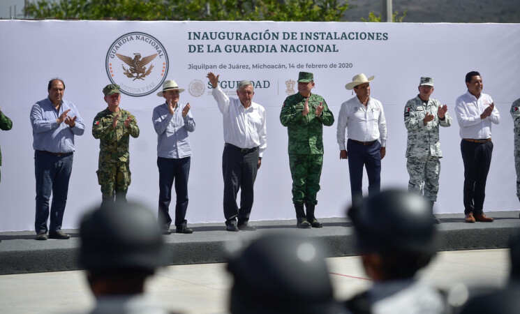 14.02.20 Versión estenográfica. Inauguración de instalaciones de la Guardia Nacional, desde Jiquilpan de Juárez, Michoacán