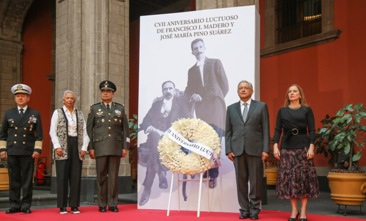 Presidente rinde homenaje a Francisco I. Madero en su CVII Aniversario Luctuoso; inaugura sala dedicada al Apóstol de la Democracia