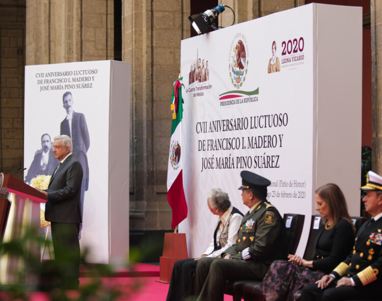 Discurso del presidente de México, Andrés Manuel López Obrador en el Homenaje Luctuoso a Francisco I. Madero y José María Pino Suárez