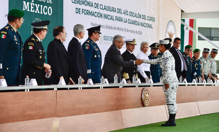 19.03.20 Versión estenográfica. Clausura de Curso de Formación Inicial para la Guardia Nacional, desde el Estado de México