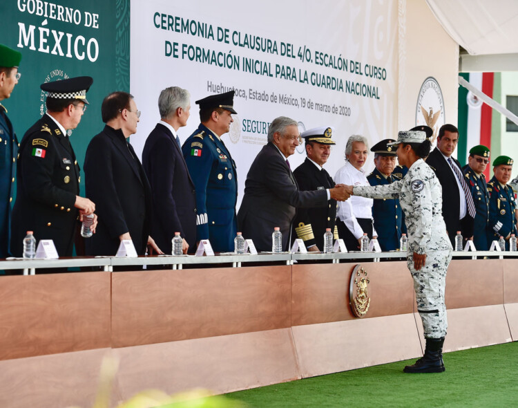 19.03.20 Versión estenográfica. Clausura de Curso de Formación Inicial para la Guardia Nacional, desde el Estado de México