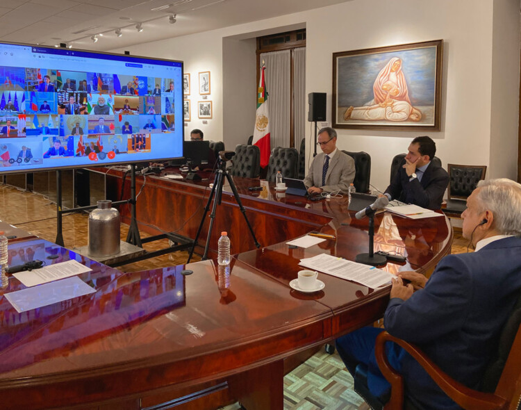 26.03.20 Versión estenográfica. Mensaje del presidente Andrés Manuel López Obrador durante la Cumbre Virtual de Líderes del G20