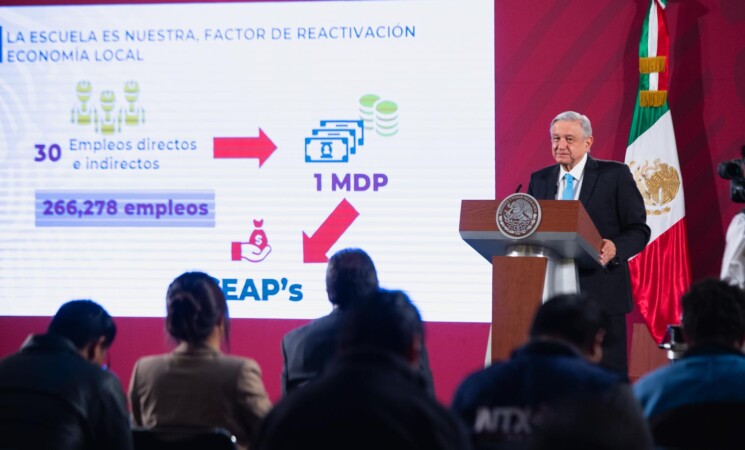 La Escuela es Nuestra beneficia a más de 25 planteles en México: presidente; llama a crear empleos con mejoramiento de instalaciones