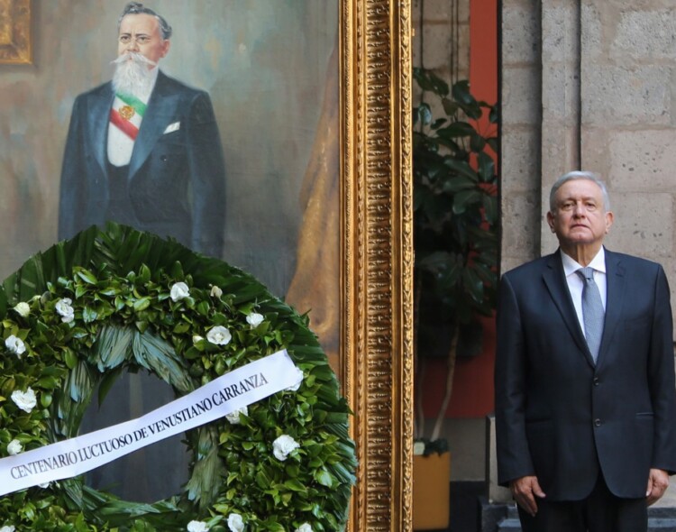 Presidente conmemora Centenario Luctuoso de Venustiano Carranza