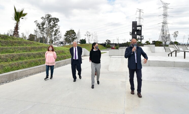 Presidente inaugura primera intervención del parque Cuitláhuac en Iztapalapa; anuncia plan para garantizar agua en la demarcación