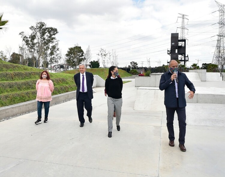 Presidente inaugura primera intervención del parque Cuitláhuac en Iztapalapa; anuncia plan para garantizar agua en la demarcación