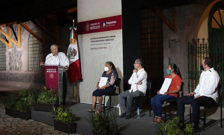 30.10.20 Versión estenográfica. Acciones de mejoramiento urbano, desde Cuernavaca, Morelos