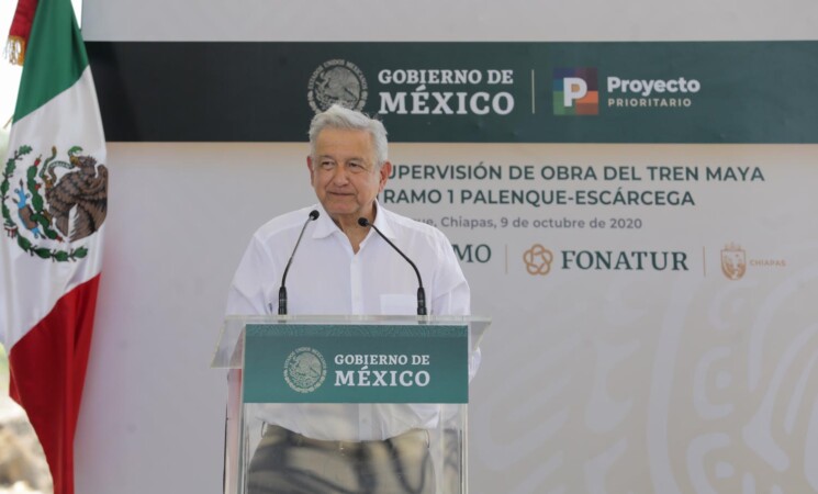 Presidente anuncia conclusión de 14 kilómetros del tramo 1 del Tren Maya en diciembre de 2020