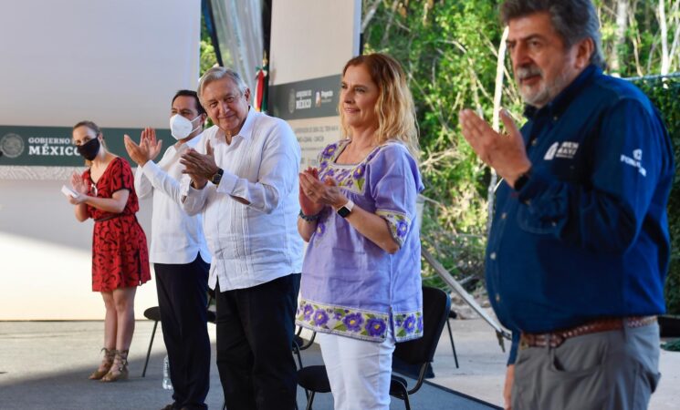 Presidente anuncia planta termoeléctrica en Valladolid, Yucatán; en construcción del Tren Maya se cuida el ambiente y el patrimonio cultural, afirma