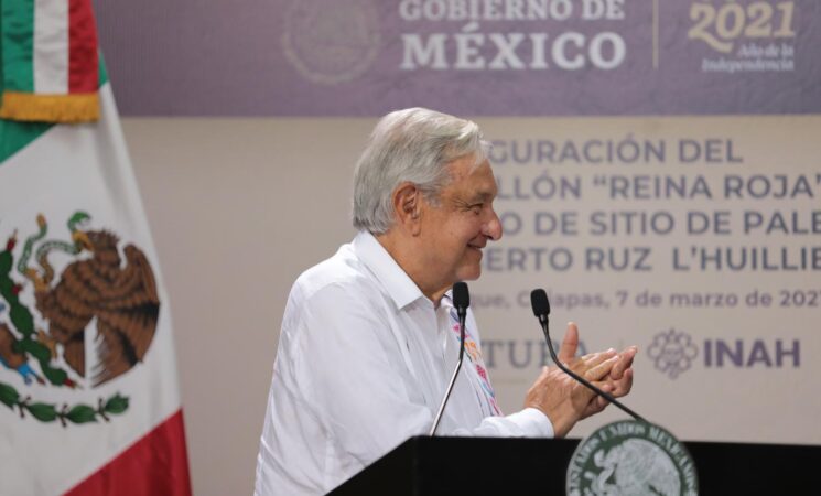 07.03.21 Versión estenográfica. Inauguración del Pabellón de la Reina Roja, desde Palenque, Chiapas