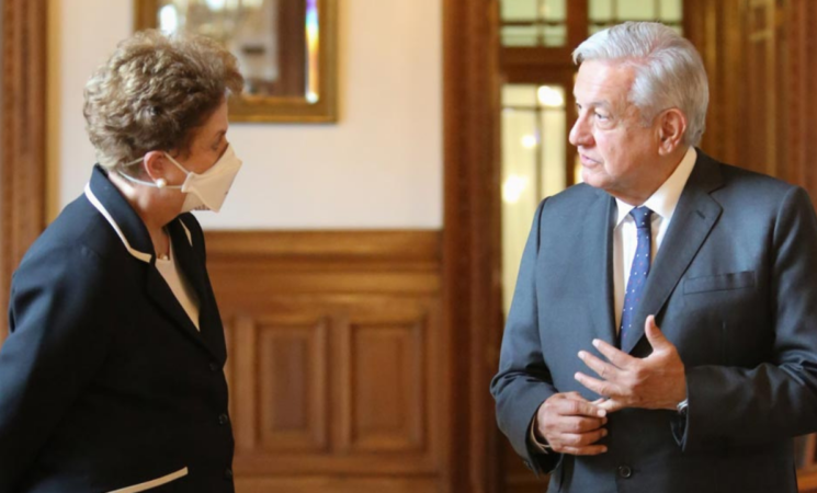 Presidente se reúne con expresidenta de Brasil, Dilma Rousseff, en Palacio Nacional