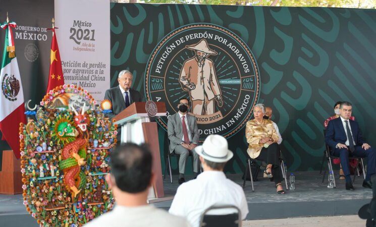 Discurso del presidente Andrés Manuel López Obrador durante la petición de perdón por agravios a la comunidad china en México