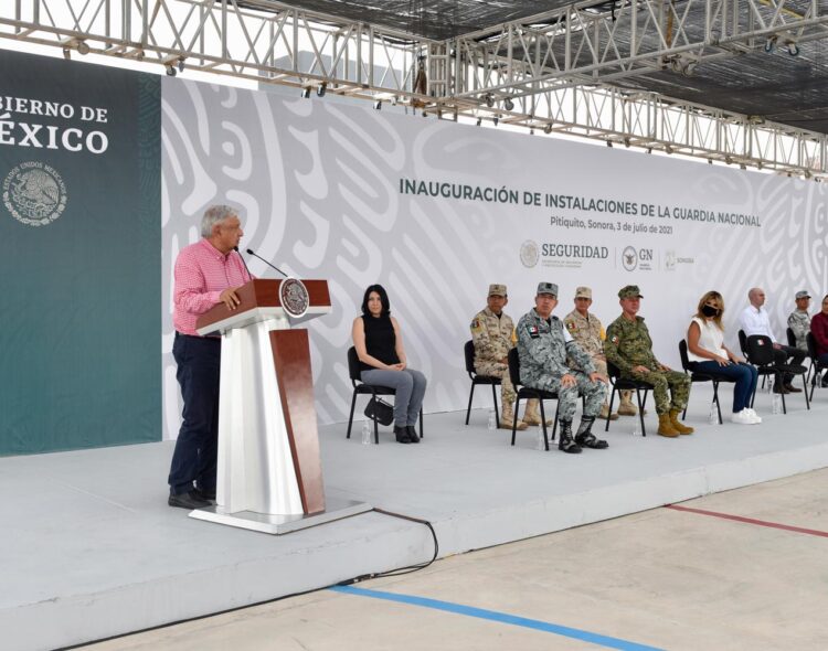 03.07.21 Versión estenográfica. Inauguración de instalaciones de la Guardia Nacional, desde Pitiquito, Sonora