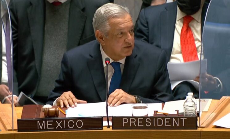 Discurso del presidente Andrés Manuel López Obrador en el Consejo de Seguridad de la Organización de las Naciones Unidas