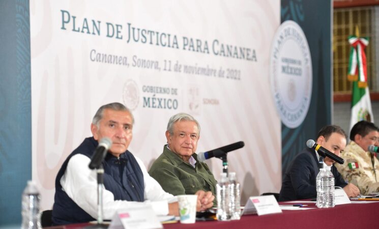 Presidente presenta Plan de justicia para Cananea