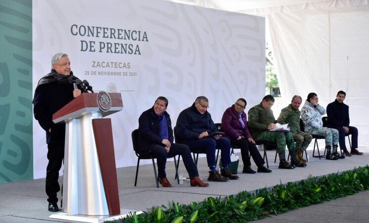 25.11.21 Versión estenográfica de la conferencia de prensa matutina del presidente Andrés Manuel López Obrador, desde Zacatecas