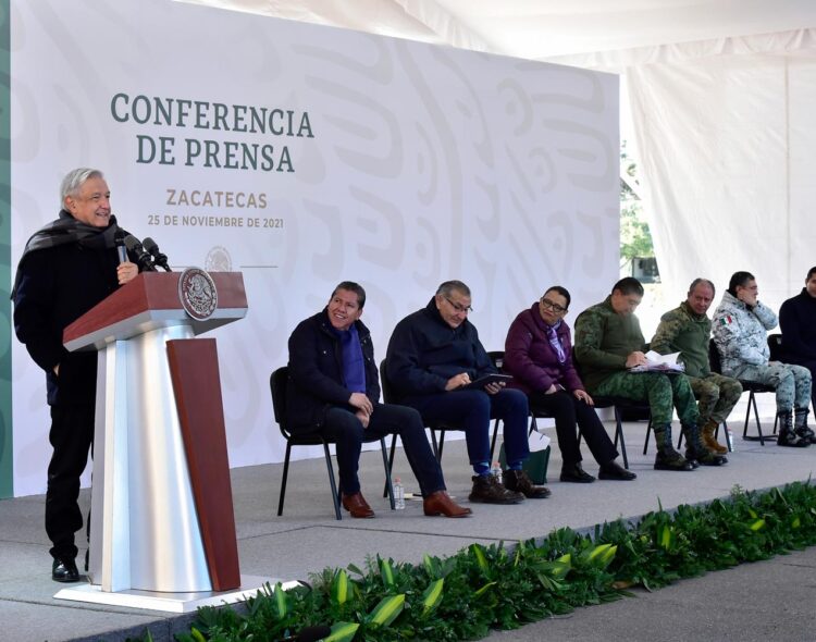 25.11.21 Versión estenográfica de la conferencia de prensa matutina del presidente Andrés Manuel López Obrador, desde Zacatecas