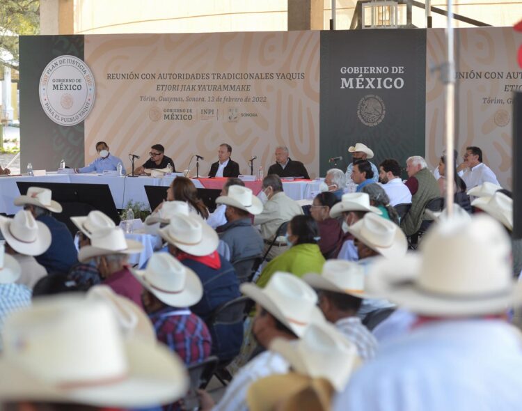 13.02.22 Versión estenográfica. Reunión con autoridades tradicionales yaquis, desde Guaymas, Sonora