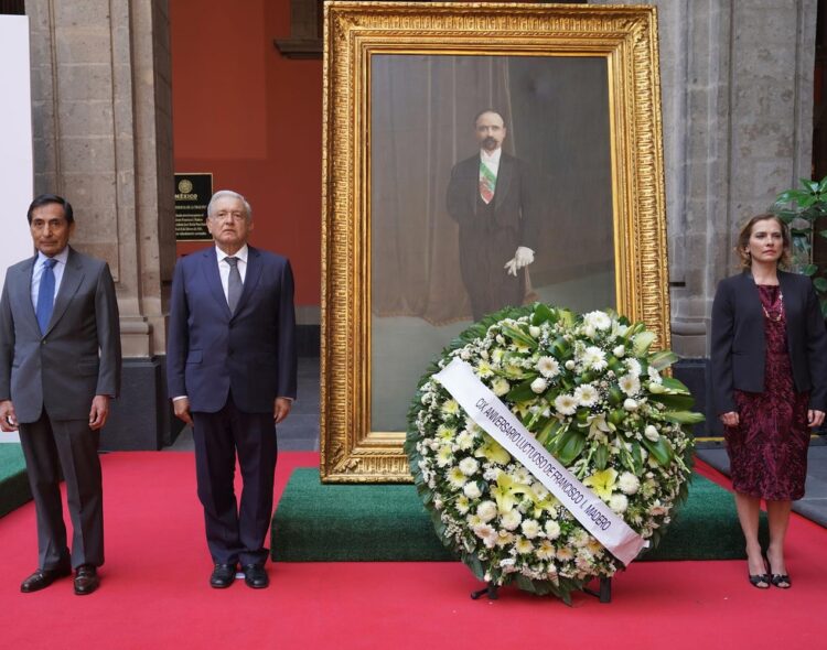 Presidente rinde homenaje a Francisco I. Madero en 109 Aniversario Luctuoso