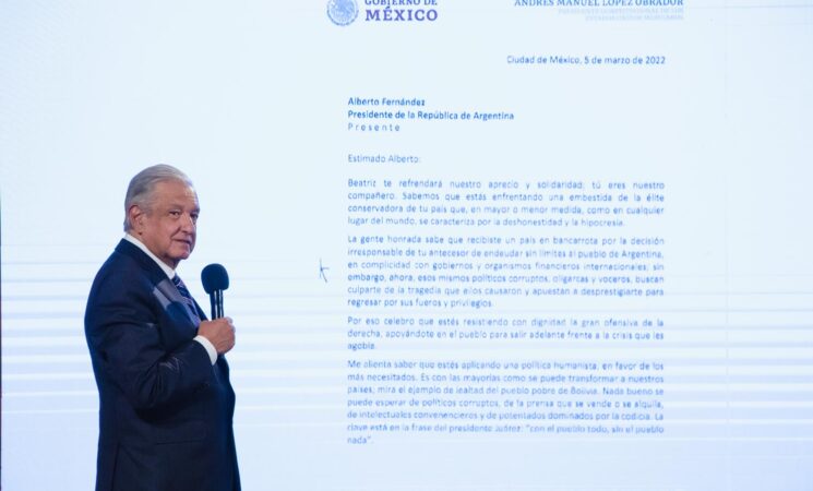 Presidente expresa respaldo de México a Argentina por situación de endeudamiento