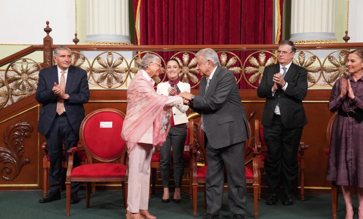 Presidente participa en reinauguración del Recinto Parlamentario 1857 en Palacio Nacional; albergará exposición 'México en sus Constituciones'