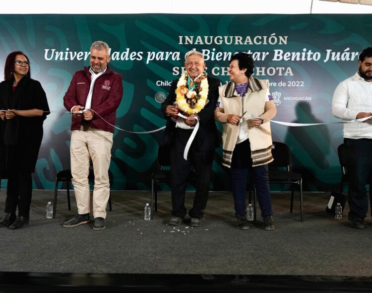 18.11.22 Versión estenográfica. Inauguración de la Universidad para el Bienestar Benito Juárez García, desde Chilchota, Michoacán