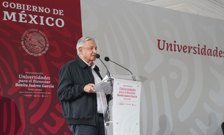 19.11.22 Versión estenográfica. Inauguración de la Universidad para el Bienestar Benito Juárez García, desde Áporo, Michoacán