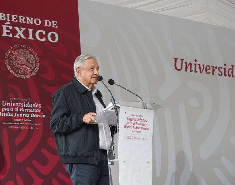 19.11.22 Versión estenográfica. Inauguración de la Universidad para el Bienestar Benito Juárez García, desde Áporo, Michoacán