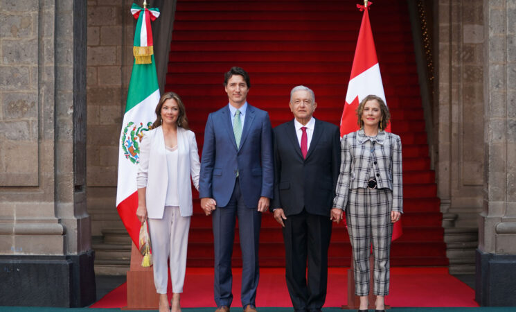 Presidente recibe visita oficial de Justin Trudeau, primer ministro de Canadá, en Palacio Nacional