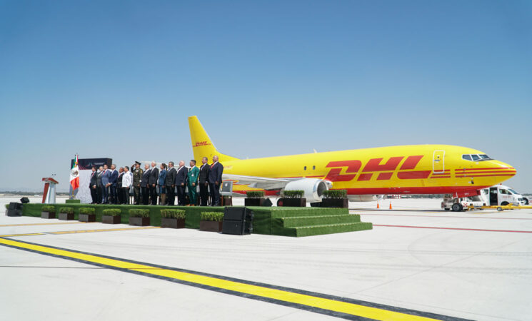 Fotogalería. Arribo del primer vuelo de carga de la empresa DHL al AIFA