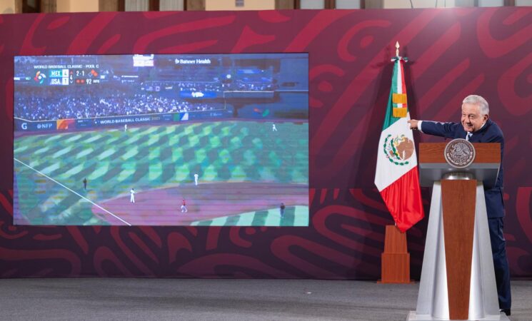 Presidente celebra triunfo de Selección Mexicana de Béisbol contra Estados Unidos en el Clásico Mundial