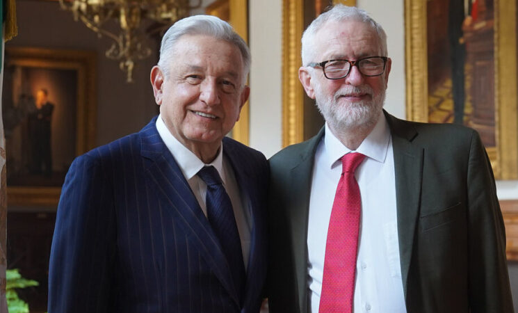 Presidente recibe visita de Jeremy Corbyn en Palacio Nacional