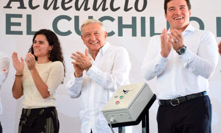 Presidente inaugura primera etapa del acueducto El Cuchillo II en Nuevo León; es resultado de la suma de voluntades, afirma