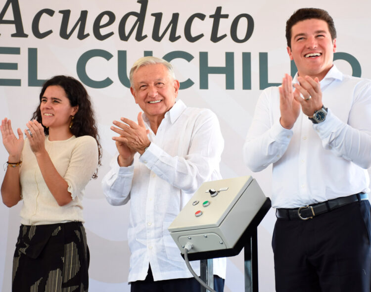 Presidente inaugura primera etapa del acueducto El Cuchillo II en Nuevo León; es resultado de la suma de voluntades, afirma