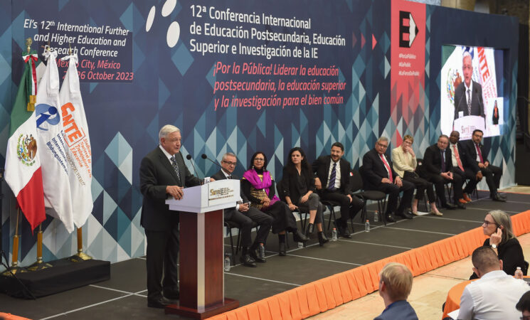 Presidente destaca logros del Gobierno de México en materia educativa en la 12° Conferencia Internacional de Educación Postsecundaria, Educación Superior e Investigación