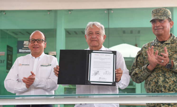 Presidente inaugura en Sinaloa la sucursal 2 mil 749 del Banco del Bienestar; Sedena entrega obra civil de instalaciones