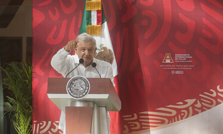 Discurso del presidente Andrés Manuel López Obrador en la inauguración del Aeropuerto Internacional Felipe Carrillo Puerto, desde Tulum, Quintana Roo