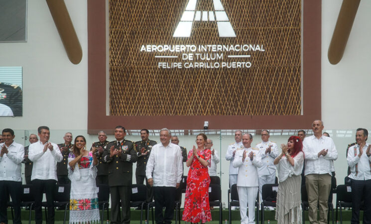 Presidente inaugura Aeropuerto Internacional Felipe Carrillo Puerto en Tulum; inversión pública detona el desarrollo, afirma