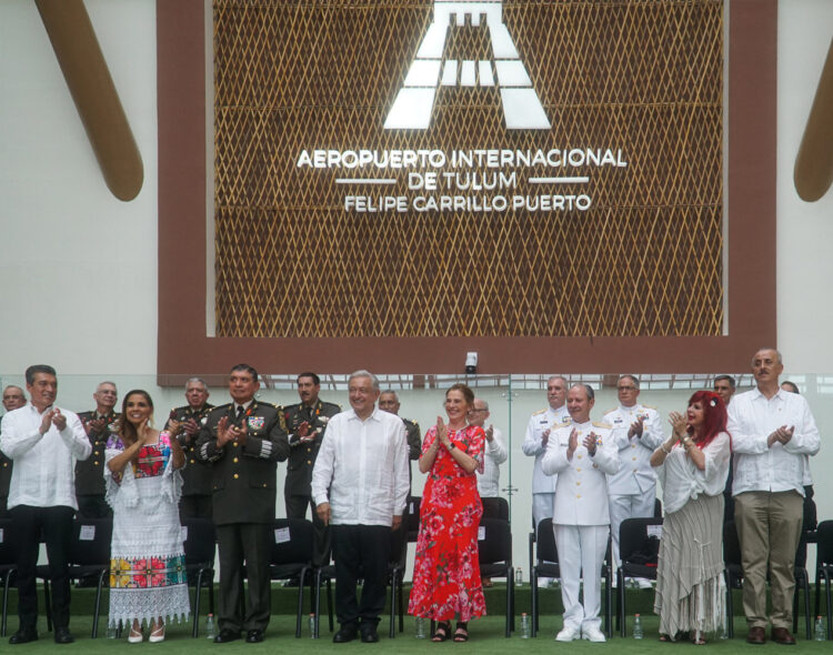 Presidente inaugura Aeropuerto Internacional Felipe Carrillo Puerto en Tulum; inversión pública detona el desarrollo, afirma