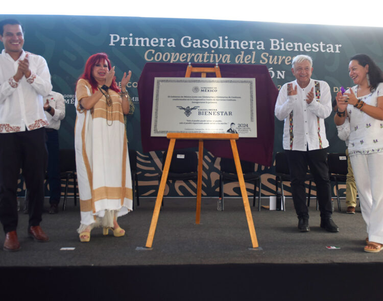 Presidente inaugura Gasolinera Bienestar en Calakmul; proyecto fomenta el trabajo comunitario y el empleo en Campeche