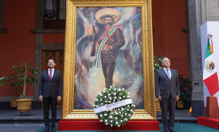 Presidente rinde homenaje a Emiliano Zapata en su 105 aniversario luctuoso